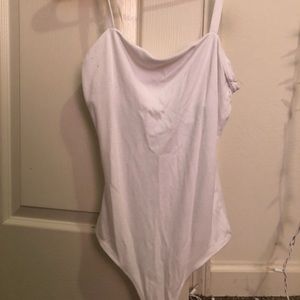 White ribbed body suit